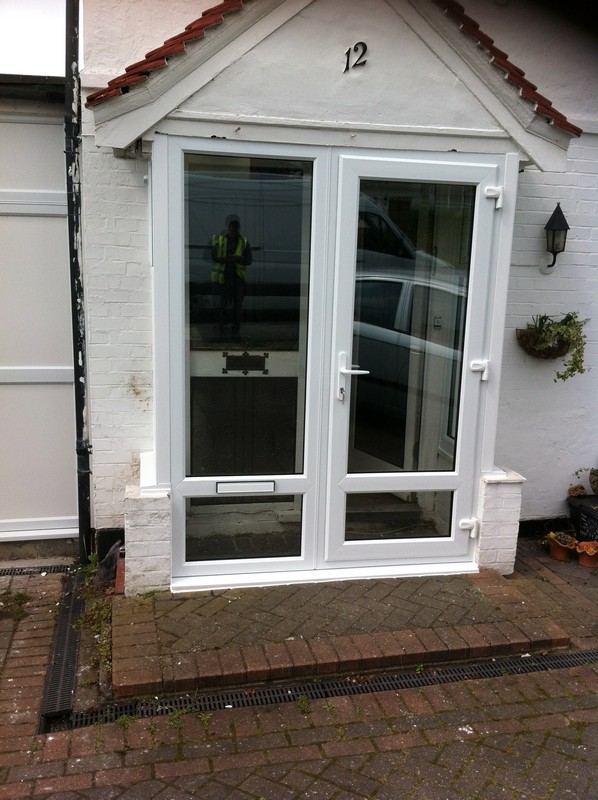 uPVC French doors fitted as front entrance in New Malden